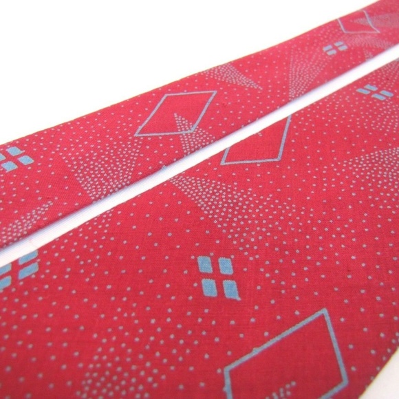 GIORGIO ARMANI Red Tie Vtg Memphis Modern Cherry - Picture 3 of 6